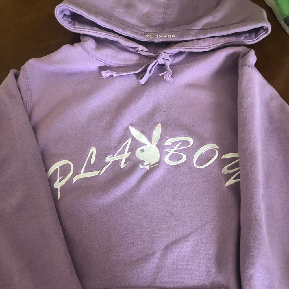 Playboy Supreme purple hoodie / sweatshirt